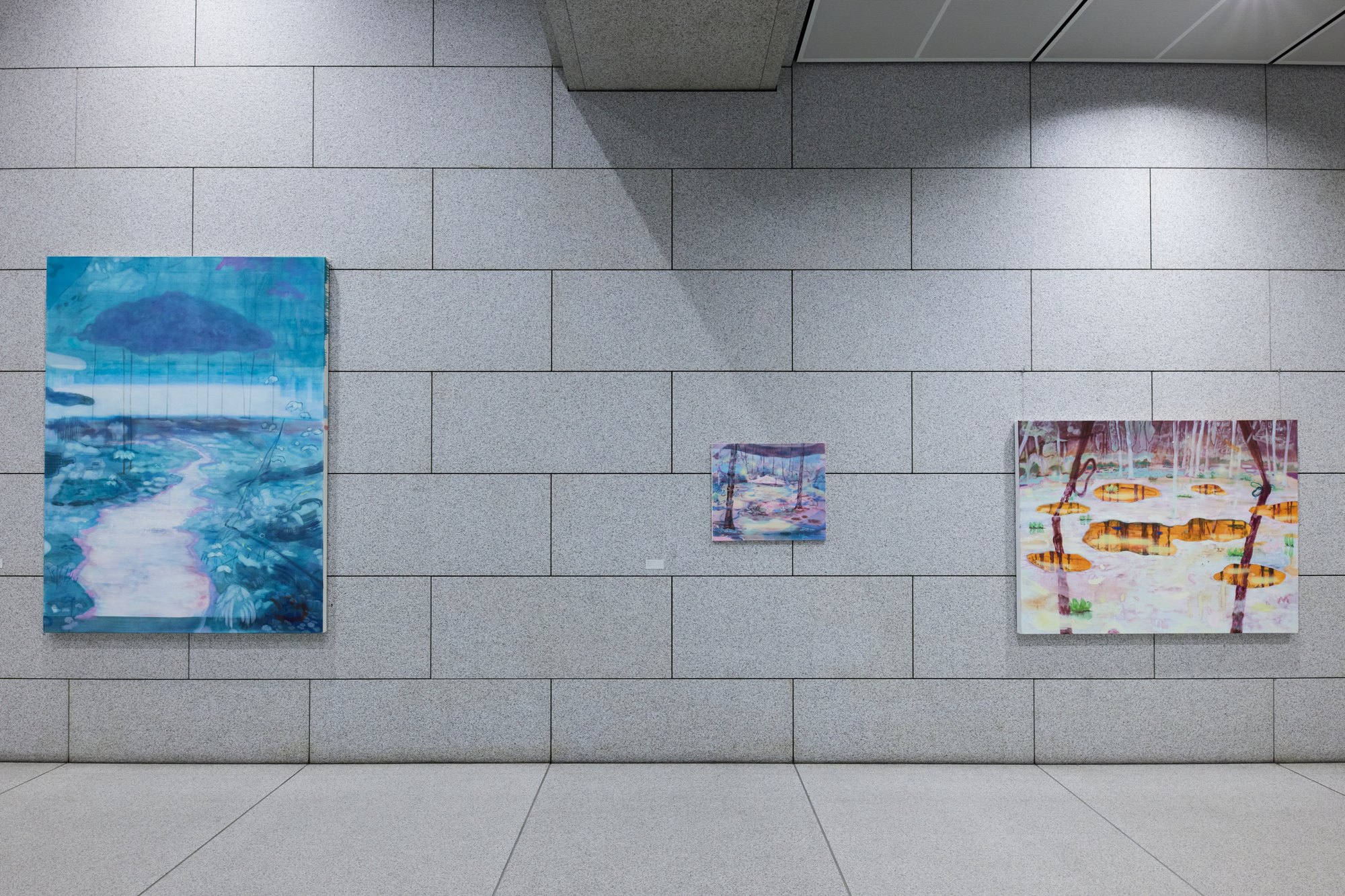 Installation view 4 of Yuka Kashihara’s work in Lemon, Dai-ichi Life, Hibiya, 2021.