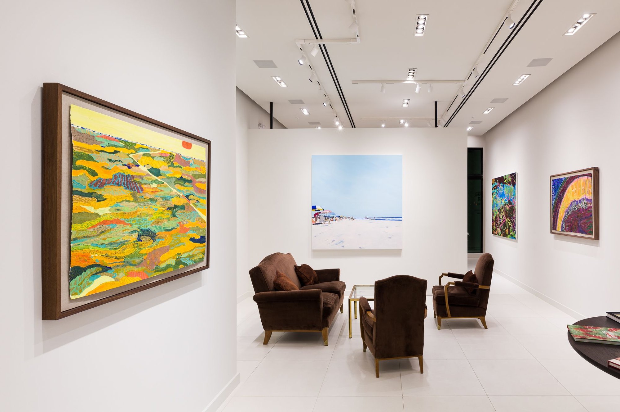 Installation view 1 of Yuka Kashihara’s work in Unnatural Nature: Post-Pop Landscapes, Acquavella Galleries, Palm Beach, 2022.