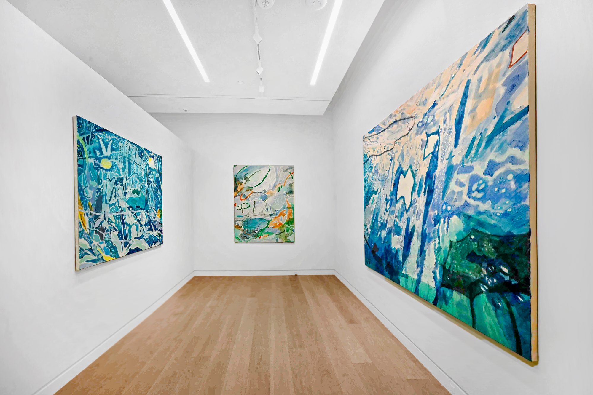 Installation view 1 of Yuka Kashihara’s work in Stardust, Acquavella Galleries, Palm Beach, 2025.